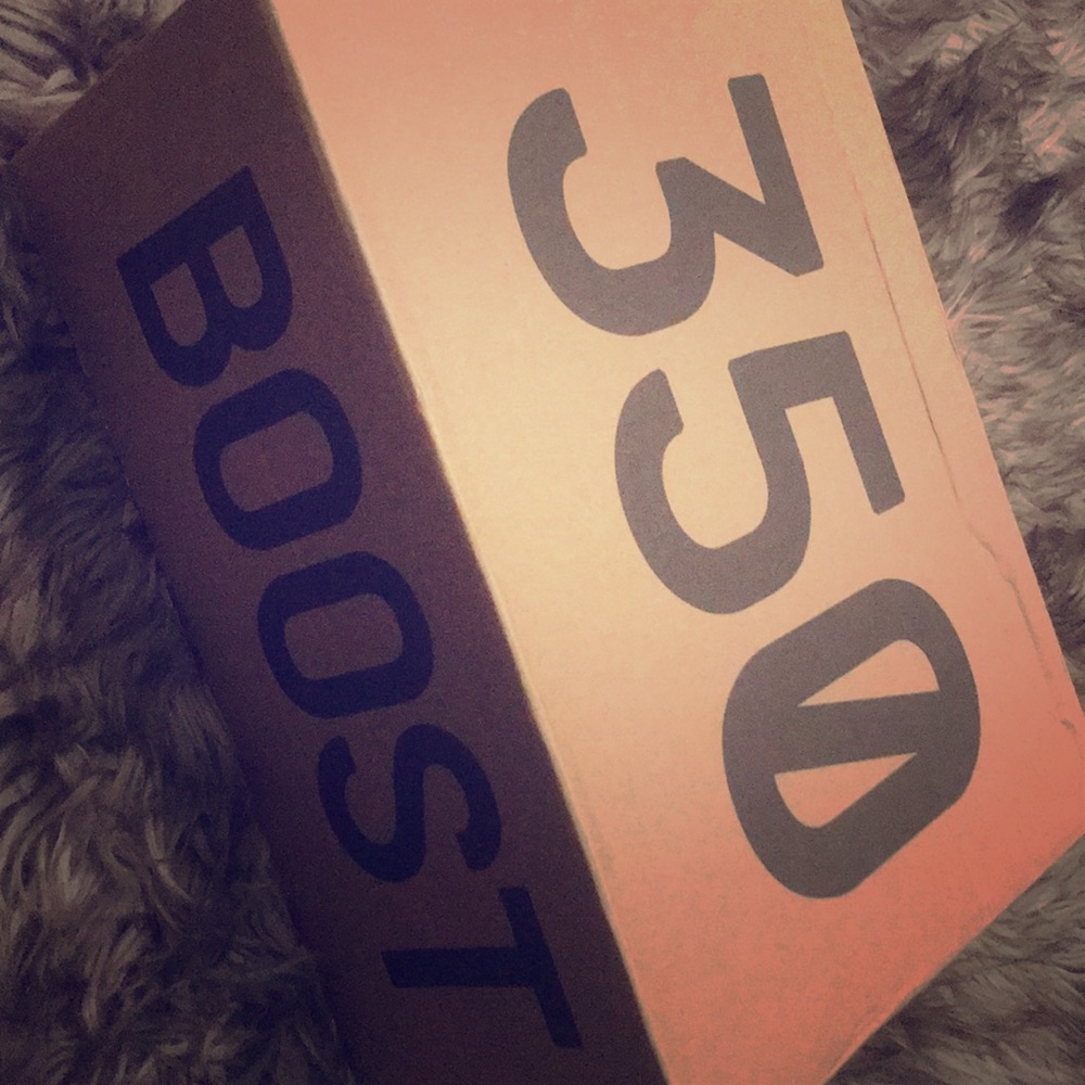 Yeezy black and orange